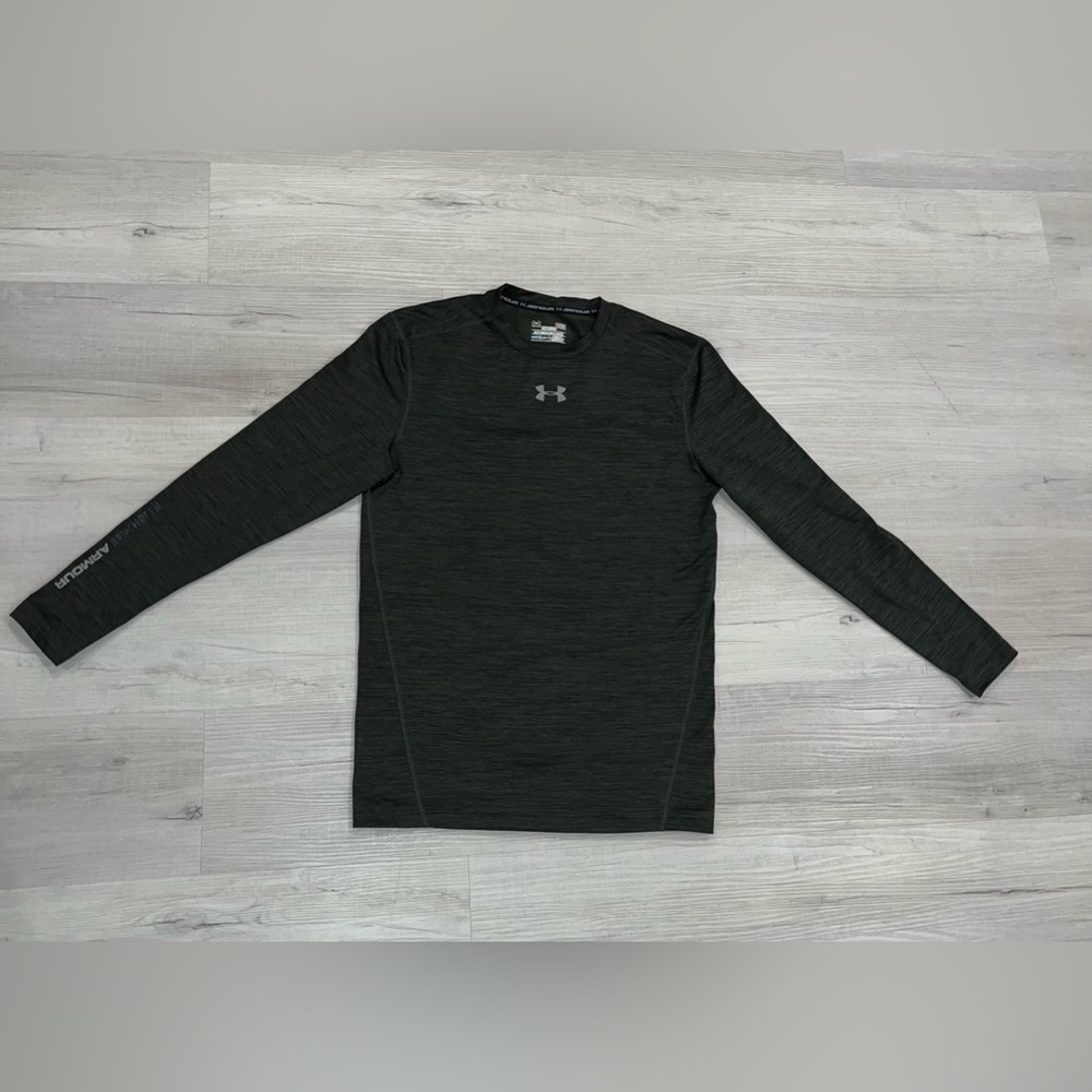 Under Armour Army Green Cold Gear Compression Long Sleeve Size (L)